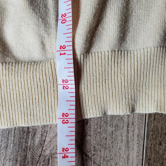 Melrose Chic New York Cream-Colored Cardigan Sweater Women's Size Large EUC - Picture 5 of 11